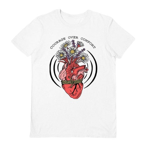 Front - Letter Shoppe Unisex Adult Courage Over Comfort T-Shirt
