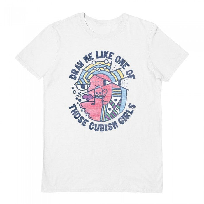 Front - Beanepod Unisex Adult Cubism Girls T-Shirt