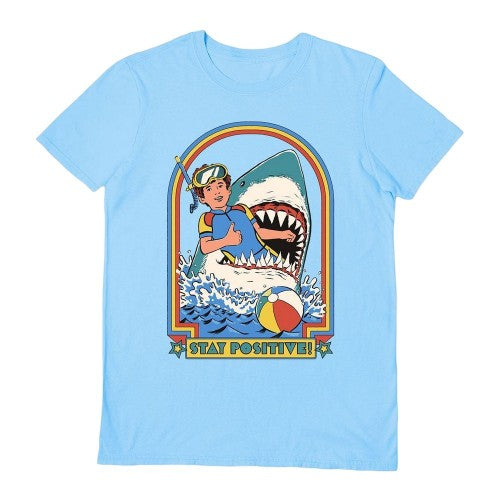 Front - Steven Rhodes Unisex Adult Stay Positive T-Shirt