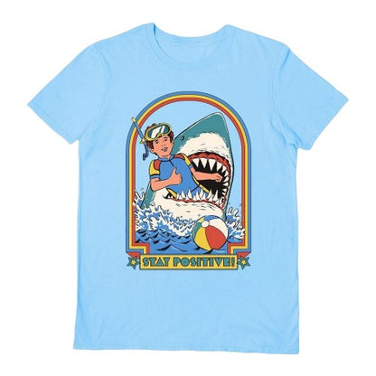 Front - Steven Rhodes Unisex Adult Stay Positive T-Shirt