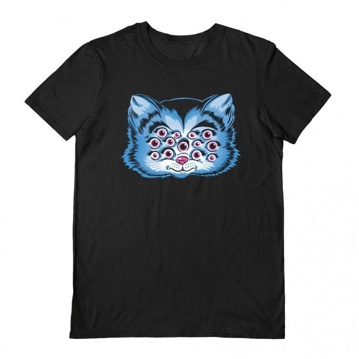 Front - Craig Horky Unisex Adult 13 Eyed Cat T-Shirt