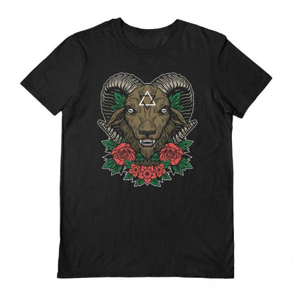 Front - Deniart Unisex Adult Dark Goat T-Shirt