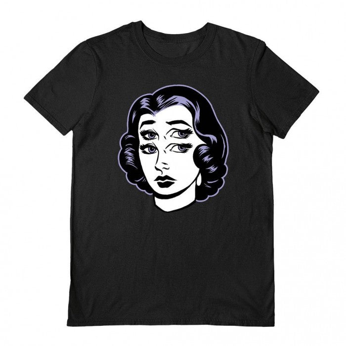 Front - Craig Horky Unisex Adult 4 Eyed Girl T-Shirt