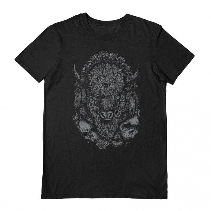 Front - Deniart Unisex Adult Bison T-Shirt