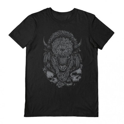 Front - Deniart Unisex Adult Bison T-Shirt