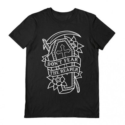 Front - Deniart Unisex Adult Dont Fear The Reaper T-Shirt