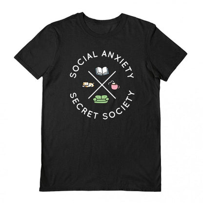 Front - Agrimony Unisex Adult Social Anxiety Secret Society T-Shirt
