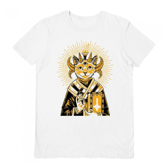 Front - Craig Horky Unisex Adult Baphomet Cat T-Shirt