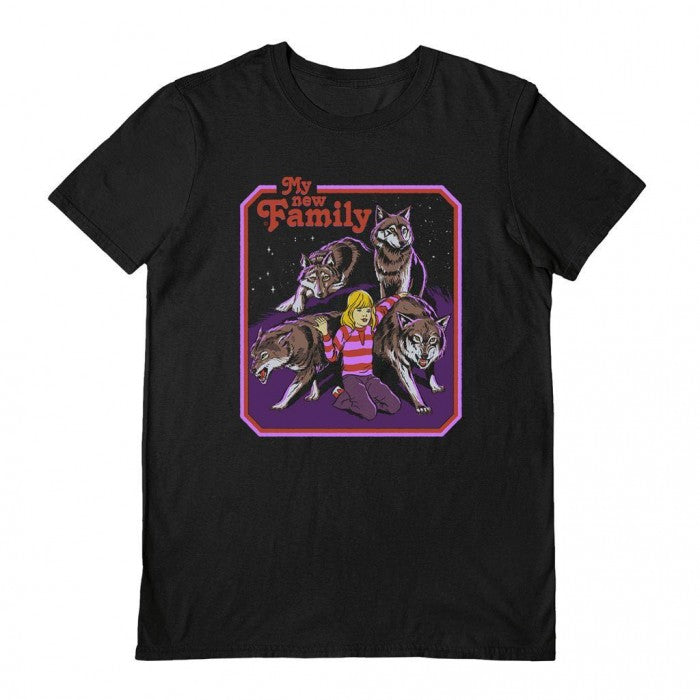 Front - Steven Rhodes Unisex Adult My New Family T-Shirt