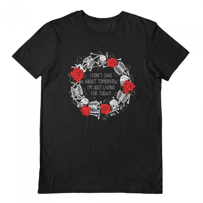 Front - Darker Days Unisex Adult Living For Today T-Shirt