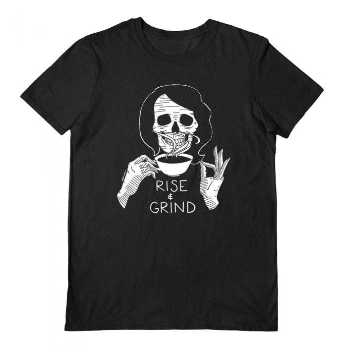 Front - Darker Days Unisex Adult Rise And Grind T-Shirt