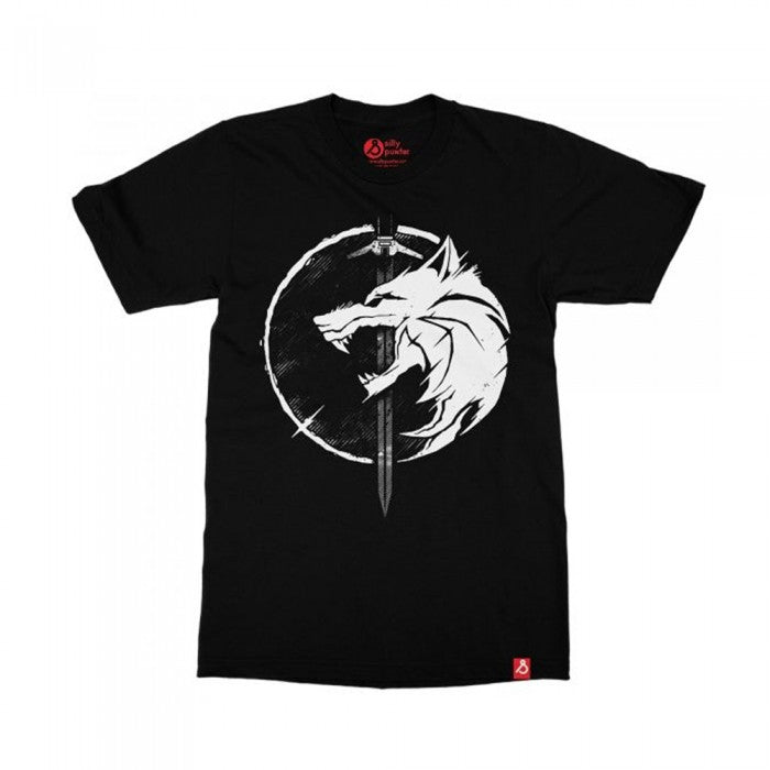 Front - The Witcher Unisex Adult White Wolf T-Shirt