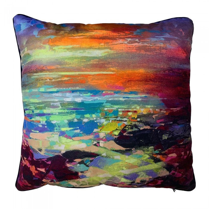 Front - Scott Naismith Fractal Coast Filled Cushion