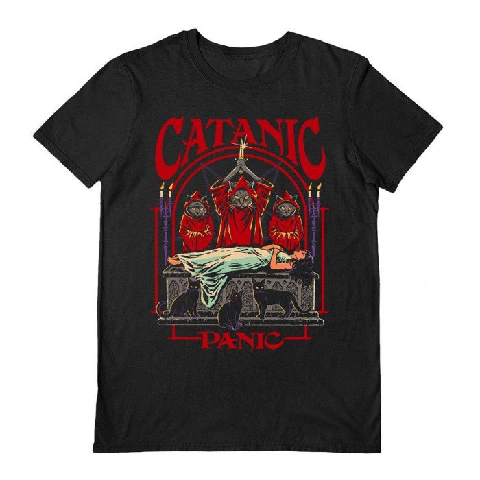 Front - Steven Rhodes Unisex Adult Catanic Panic T-Shirt