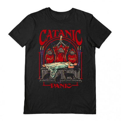 Front - Steven Rhodes Unisex Adult Catanic Panic T-Shirt