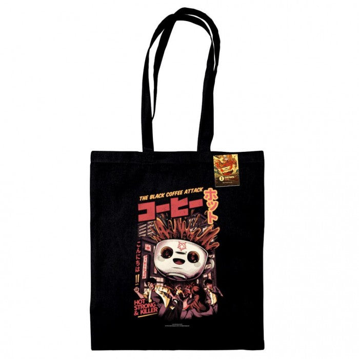 Front - Ilustrata The Black Coffee Attack Tote Bag