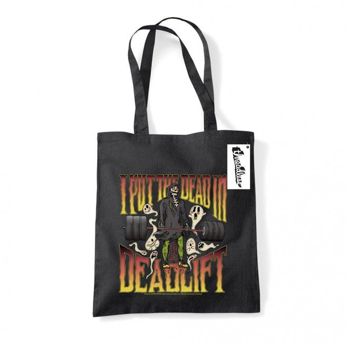 Front - Letter Shoppe I Put The Dead In Deadlift Tote Bag