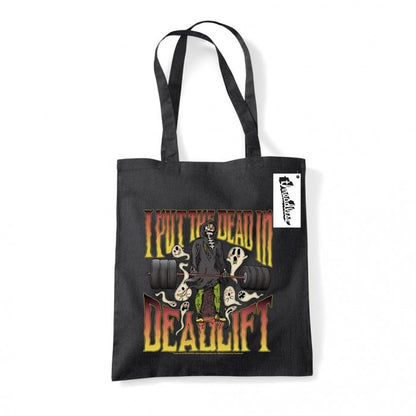 Front - Letter Shoppe I Put The Dead In Deadlift Tote Bag
