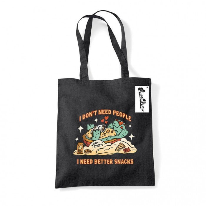 Front - Letter Shoppe I Need Better Snacks Tote Bag