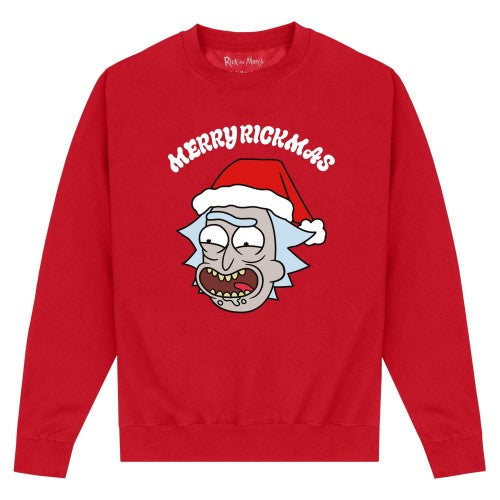 Front - Rick And Morty Unisex Adult Merry Rickmas Sweatshirt
