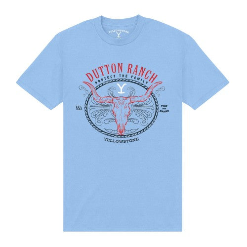 Front - Yellowstone Unisex Adult Skull T-Shirt
