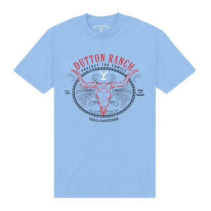 Front - Yellowstone Unisex Adult Skull T-Shirt