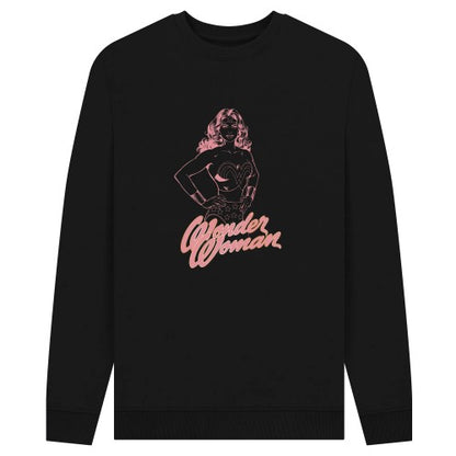 Front - Wonder Woman Unisex Adult Outline Sweatshirt