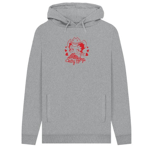 White - Front - Betty Boop Unisex Adult Country Girl Hoodie