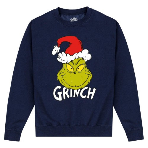 Front - The Grinch Unisex Adult Santa Hat Sweatshirt
