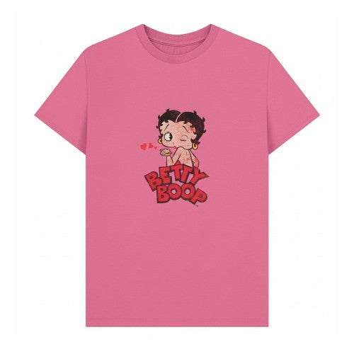 Front - Betty Boop Unisex Adult Faded T-Shirt