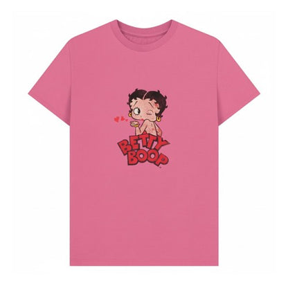 Front - Betty Boop Unisex Adult Faded T-Shirt