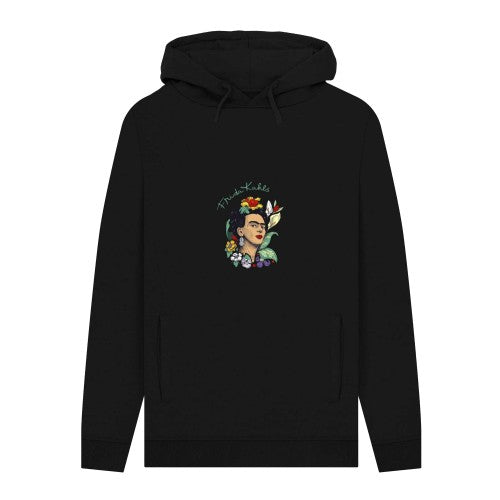 Front - Frida Kahlo Unisex Adult Flowers Hoodie
