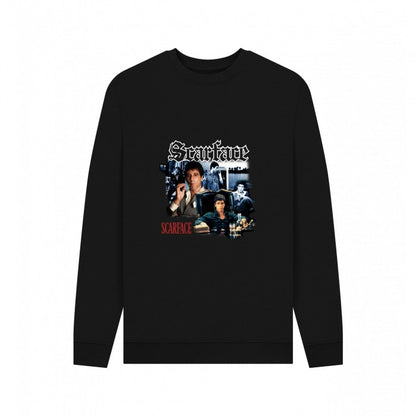 Front - Scarface Unisex Adult Homage Vintage Sweatshirt