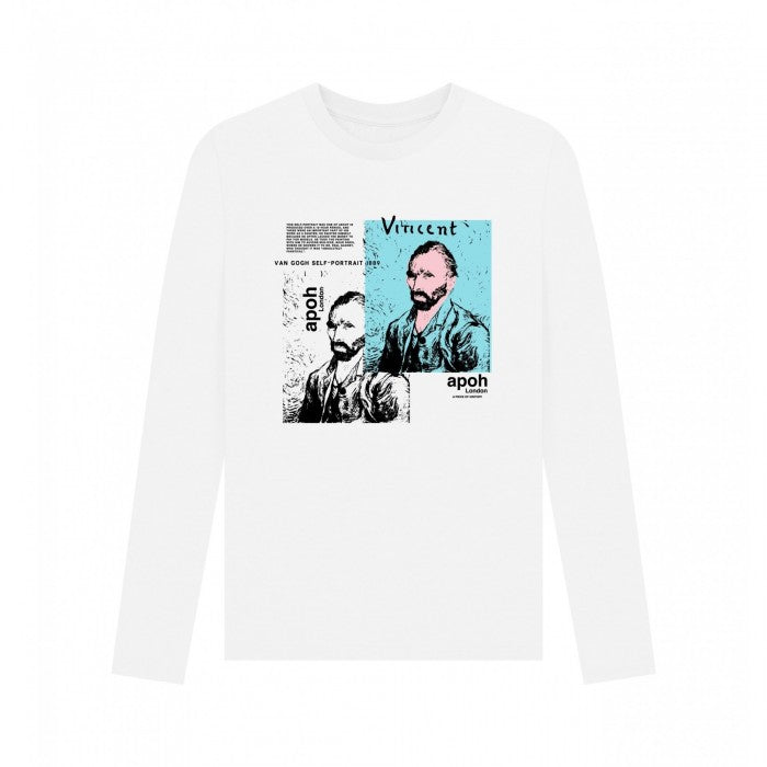 Front - Apoh Unisex Adult Self Portrait Vincent Van Gogh Long-Sleeved T-Shirt