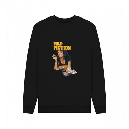 Front - Pulp Fiction Unisex Adult Mia Wallace Vintage Sweatshirt