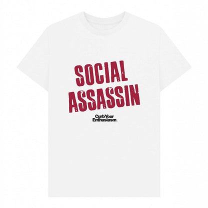 Front - Curb Your Enthusiasm Unisex Adult Social Assassin T-Shirt