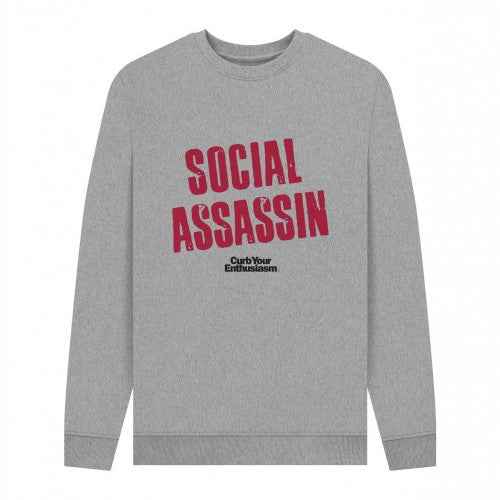 Front - Curb Your Enthusiasm Unisex Adult Social Assassin Sweatshirt