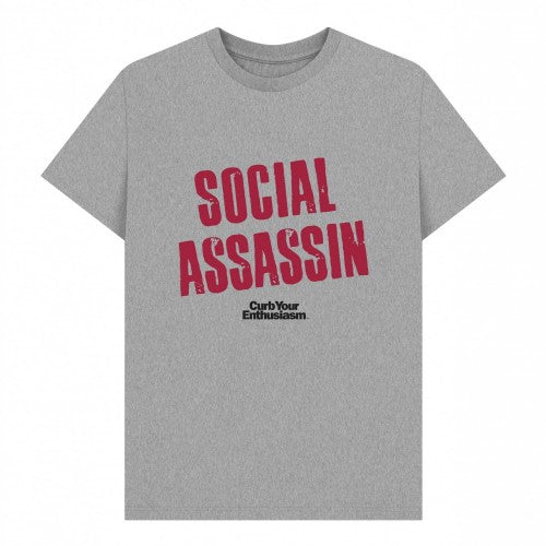 Front - Curb Your Enthusiasm Unisex Adult Social Assassin T-Shirt