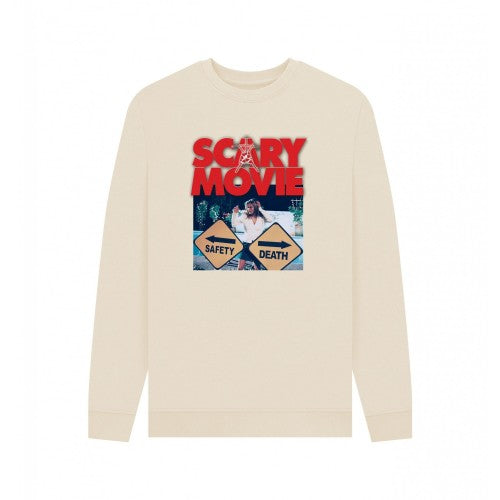 Front - Scary Movie Unisex Adult Safety Vs Death Sweatshirt