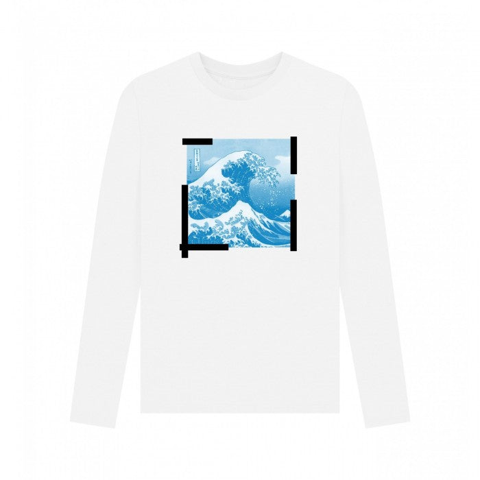 Front - Apoh Unisex Adult Tape Hokusai Long-Sleeved T-Shirt