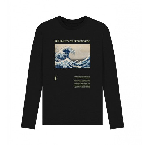 Front - Apoh Unisex Adult 1831 Hokusai Long-Sleeved T-Shirt