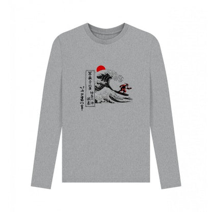 Front - Apoh Unisex Adult Santa Great Wave Hokusai T-Shirt