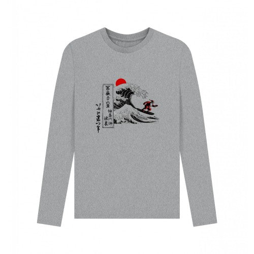 Front - Apoh Unisex Adult Santa Great Wave Hokusai T-Shirt