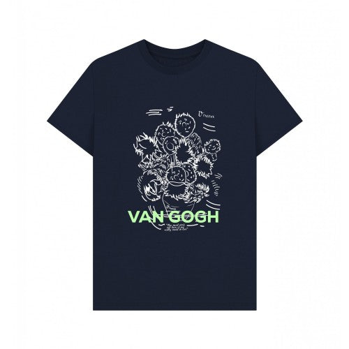 Front - Apoh Unisex Adult Sunflowers Scribble Vincent Van Gogh T-Shirt