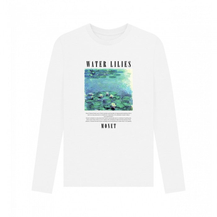 Front - Apoh Unisex Adult Water Lillies Monet Long-Sleeved T-Shirt