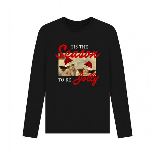 Front - Apoh Unisex Adult Tis The Season To Be Jolly Raphael Long-Sleeved T-Shirt