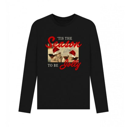 Front - Apoh Unisex Adult Tis The Season To Be Jolly Raphael Long-Sleeved T-Shirt