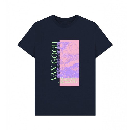 Front - Apoh Unisex Adult Starry Night Scribble Vincent Van Gogh T-Shirt