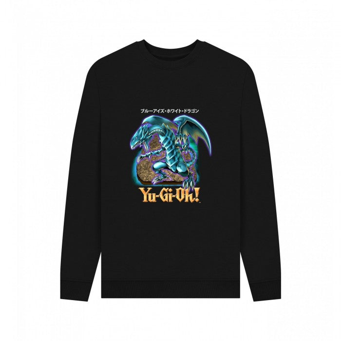 Front - Yu-Gi-Oh! Unisex Adult Blue-Eyes White Dragon Sweatshirt