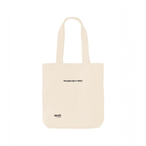 Front - Apoh Did It First Slogan Picasso Tote Bag